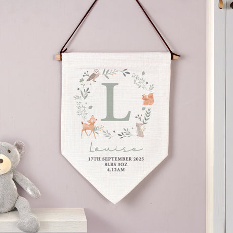 Personalised New Baby Wall Art Banner: 1 - Wall Art By Gift Moments