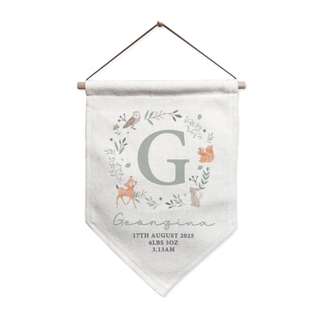 Personalised New Baby Wall Art Banner: 5 - Wall Art By Gift Moments