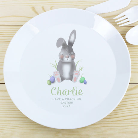 Personalised Easter Bunny Plastic Plate - Plates at Gift Moments