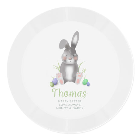 Personalised Easter Bunny Plastic Plate - Plates at Gift Moments