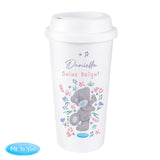 Personalised Me To You Floral Insulated Reusable Eco Travel Cup - Travel Mugs at Gift Moments