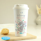 Personalised Me To You Floral Insulated Reusable Eco Travel Cup - Travel Mugs at Gift Moments