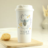 Personalised Bee Insulated Travel Cup Default Title - Travel Mugs at Gift Moments