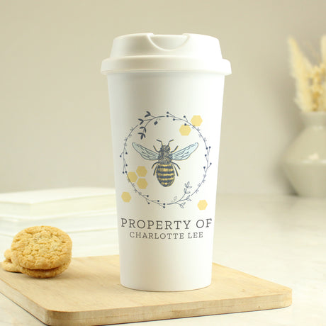 Personalised Bee Insulated Travel Cup - Travel Mugs at Gift Moments