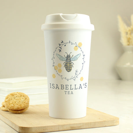 Personalised Bee Insulated Travel Cup - Travel Mugs at Gift Moments