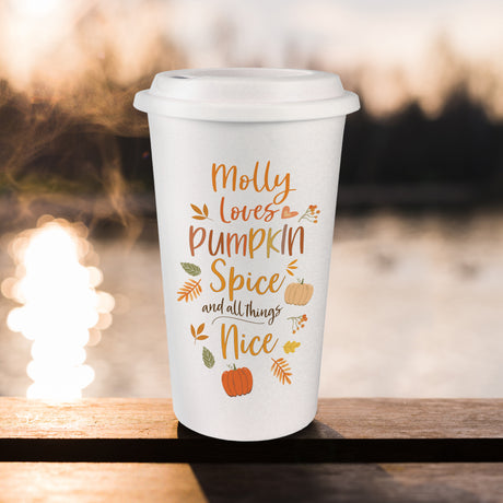 Personalised Pumpkin Spice Travel Mug - Travel Mugs at Gift Moments