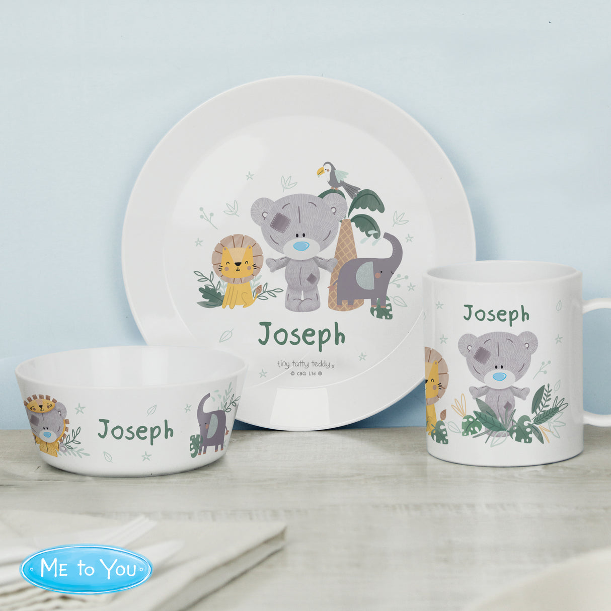 Personalised Tiny Tatty Teddy Jungle Animals Mug: 5 - Plastic Mugs