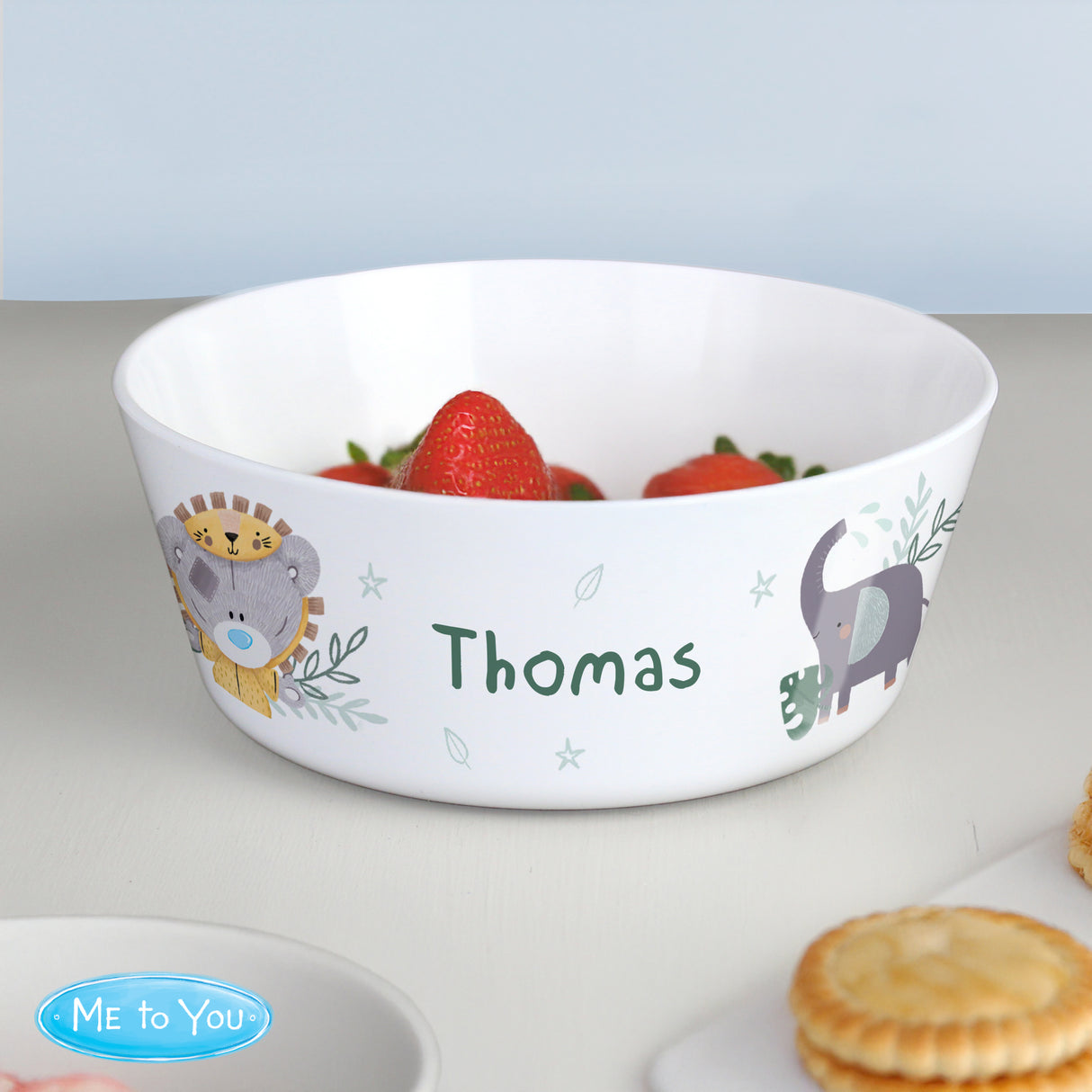 Personalised Tiny Tatty Teddy Jungle Animals Plastic Bowl: 1 - Bowls