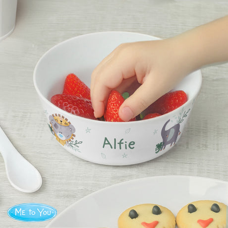 Personalised Tiny Tatty Teddy Jungle Animals Plastic Bowl: 2 - Bowls