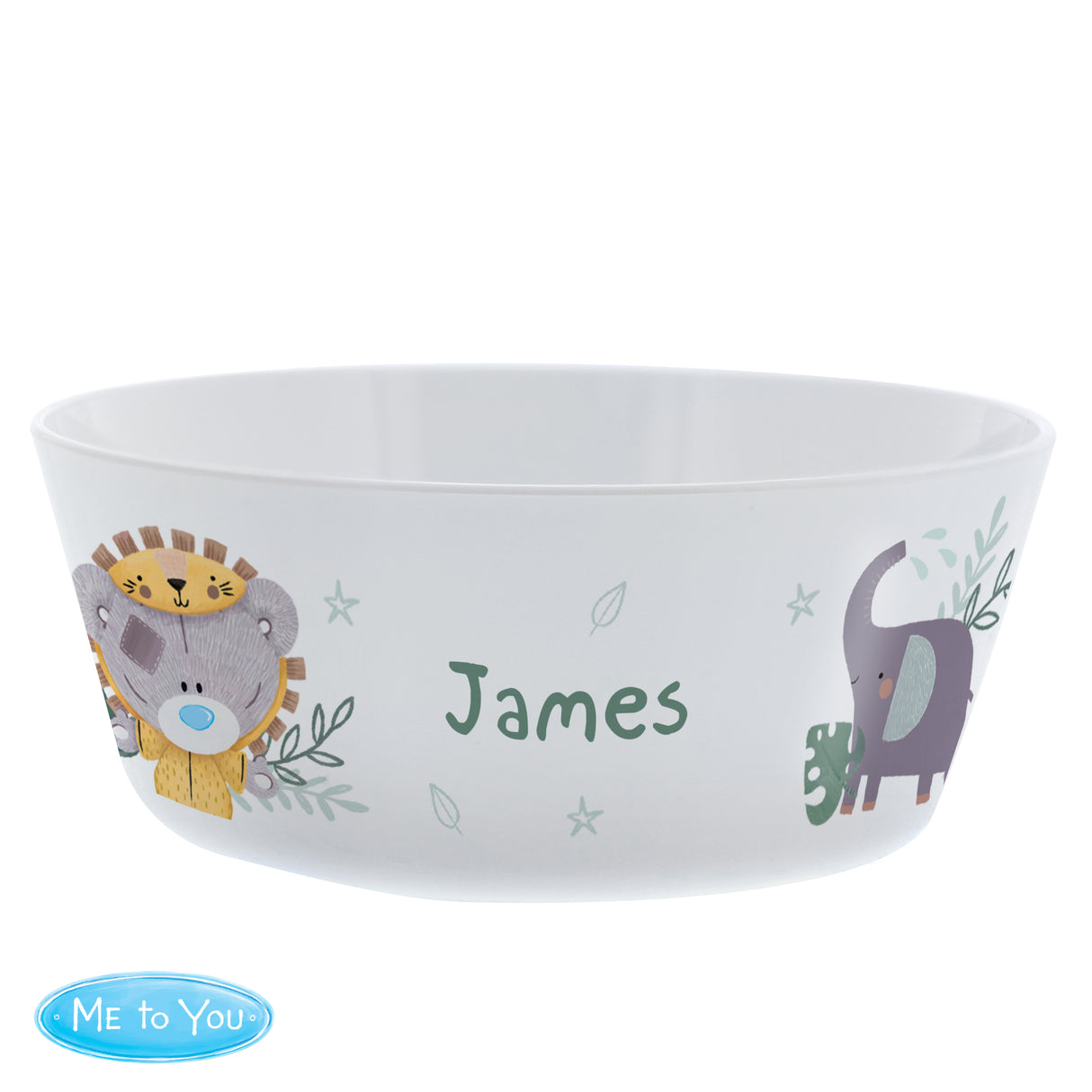 Personalised Tiny Tatty Teddy Jungle Animals Plastic Bowl: 4 - Bowls