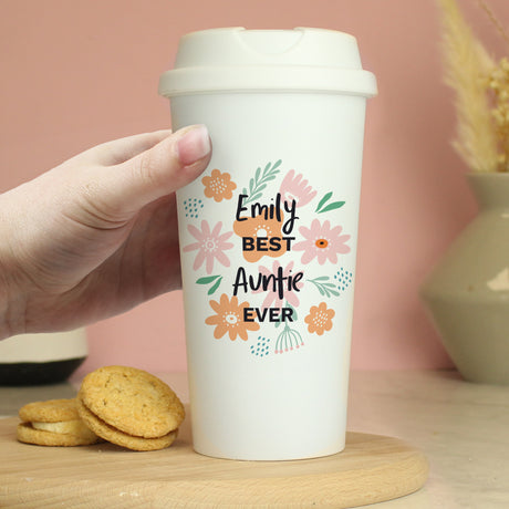 Personalised Floral Travel Mug - Travel Mugs at Gift Moments