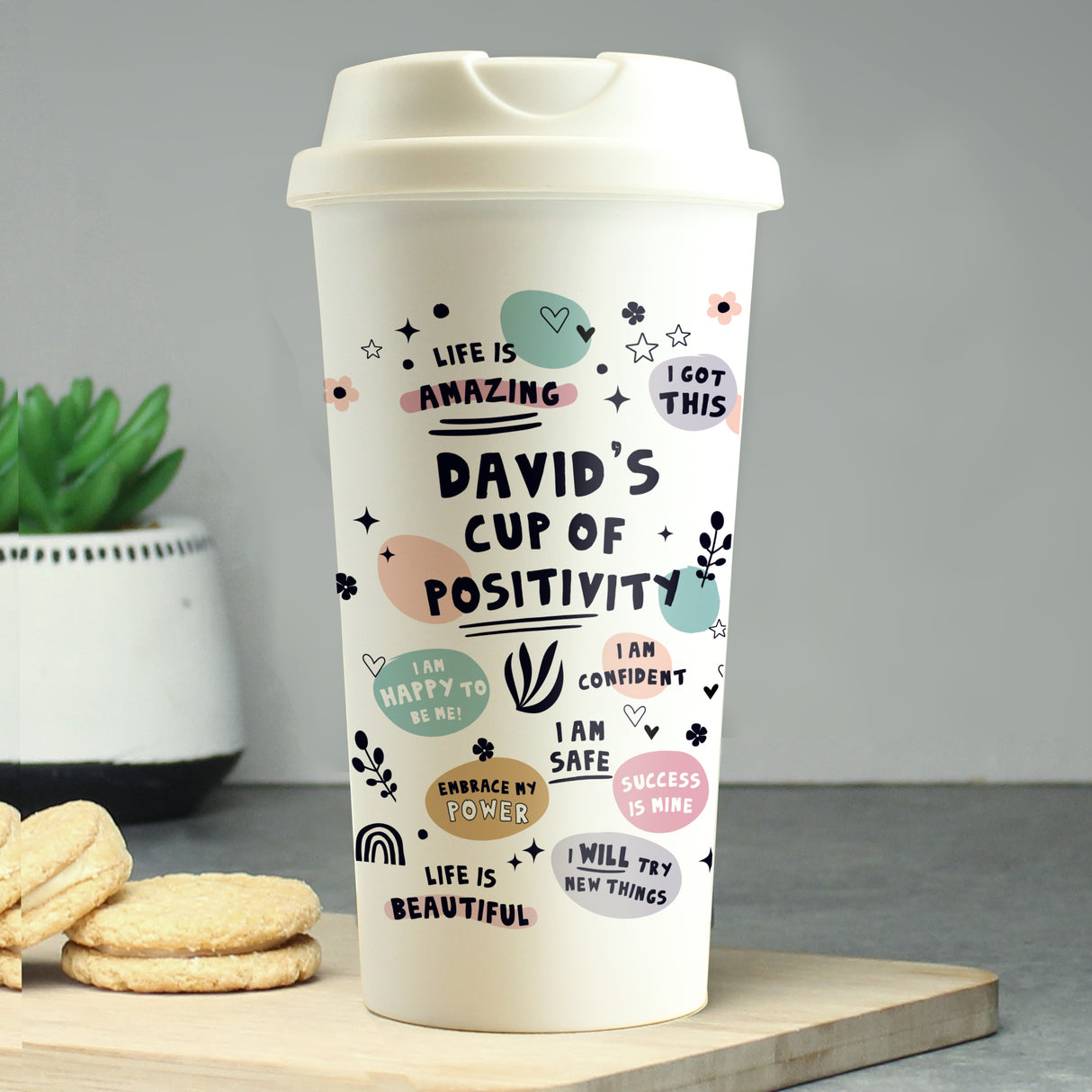 Personalised Positive Affirmations Travel Mug: 3 - Travel Mugs By Gift Moments