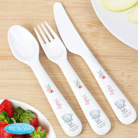 Personalised Tiny Tatty Teddy Woodland Animal Cutlery Set: 1 - Cutlery Sets