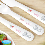 Personalised Tiny Tatty Teddy Woodland Animal Cutlery Set: 3 - Cutlery Sets