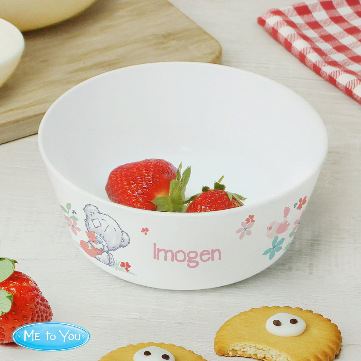 Personalised Tiny Tatty Teddy Woodland Animal Plastic Bowl: 1 - Bowls