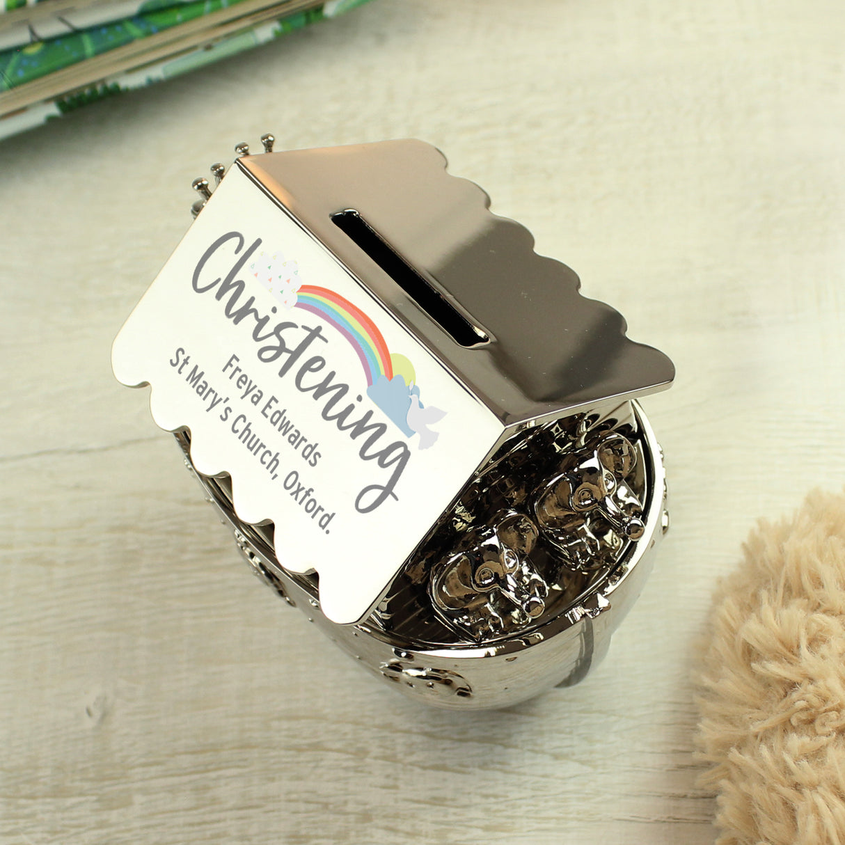 Personalised Christening Noah's Ark Money Box - Money Boxes at Gift Moments