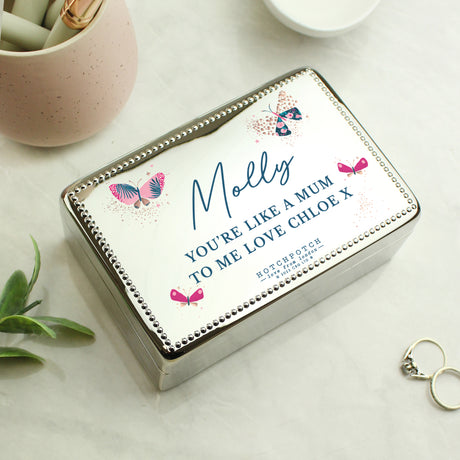 Personalised Hotchpotch Butterfly Rectangular Jewellery Box - Jewellery Boxes at Gift Moments