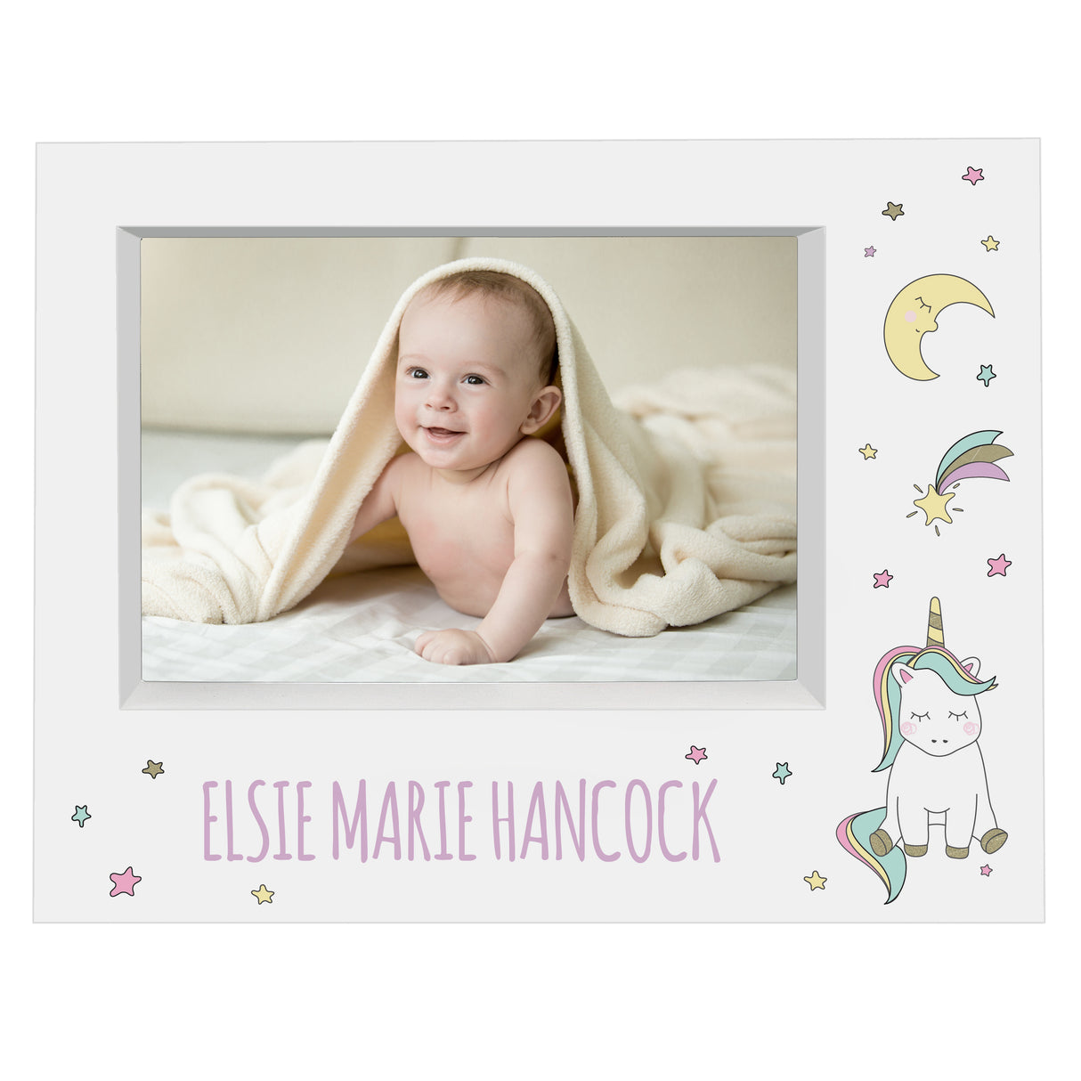 Personalised Baby Unicorn Box Photo Frame: 4 - Photo Frames By Gift Moments