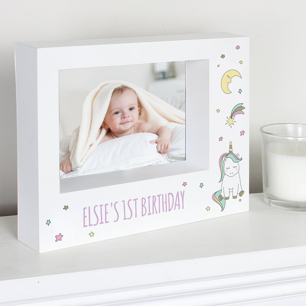 Personalised Baby Unicorn Box Photo Frame: 6 - Photo Frames By Gift Moments