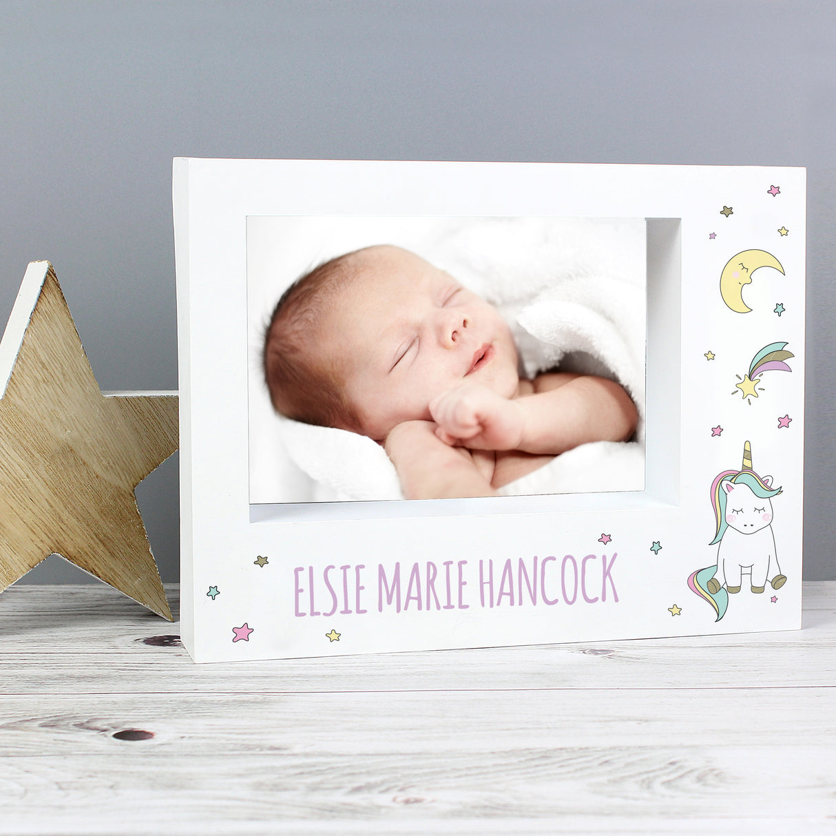 Personalised Baby Unicorn Box Photo Frame: 7 - Photo Frames By Gift Moments