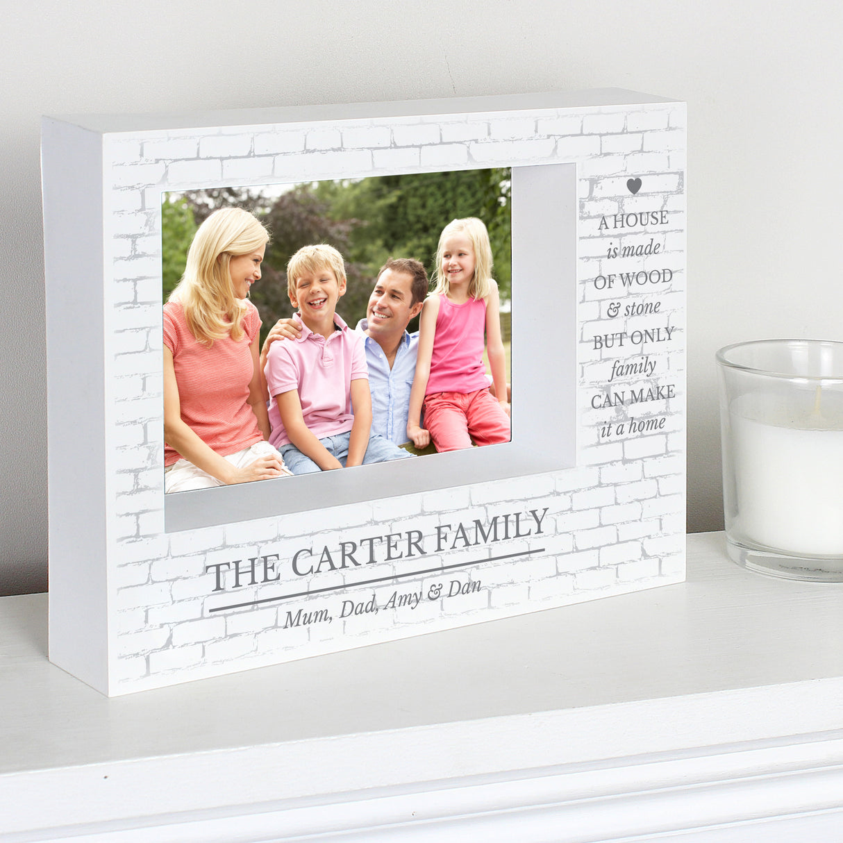 Personalised Family Landscape Box Photo Frame: 1 - Photo Frames By Gift Moments