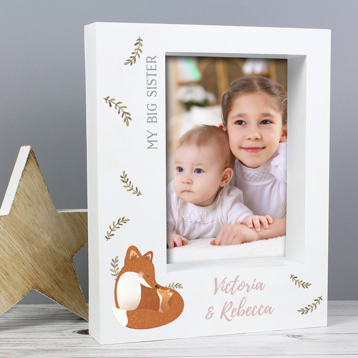 Personalised Mummy and Me Fox Photo Frame: 2 - Photo Frames By Gift Moments