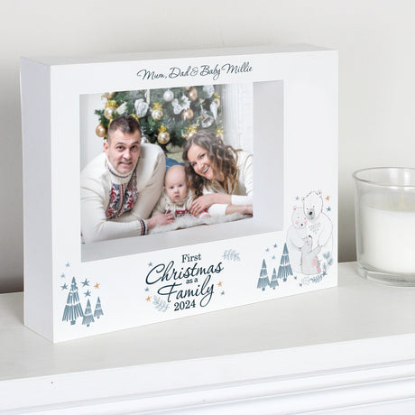 Personalised Polar Bear '1st Christmas As A Family' Photo Frame - Photo Frames at Gift Moments