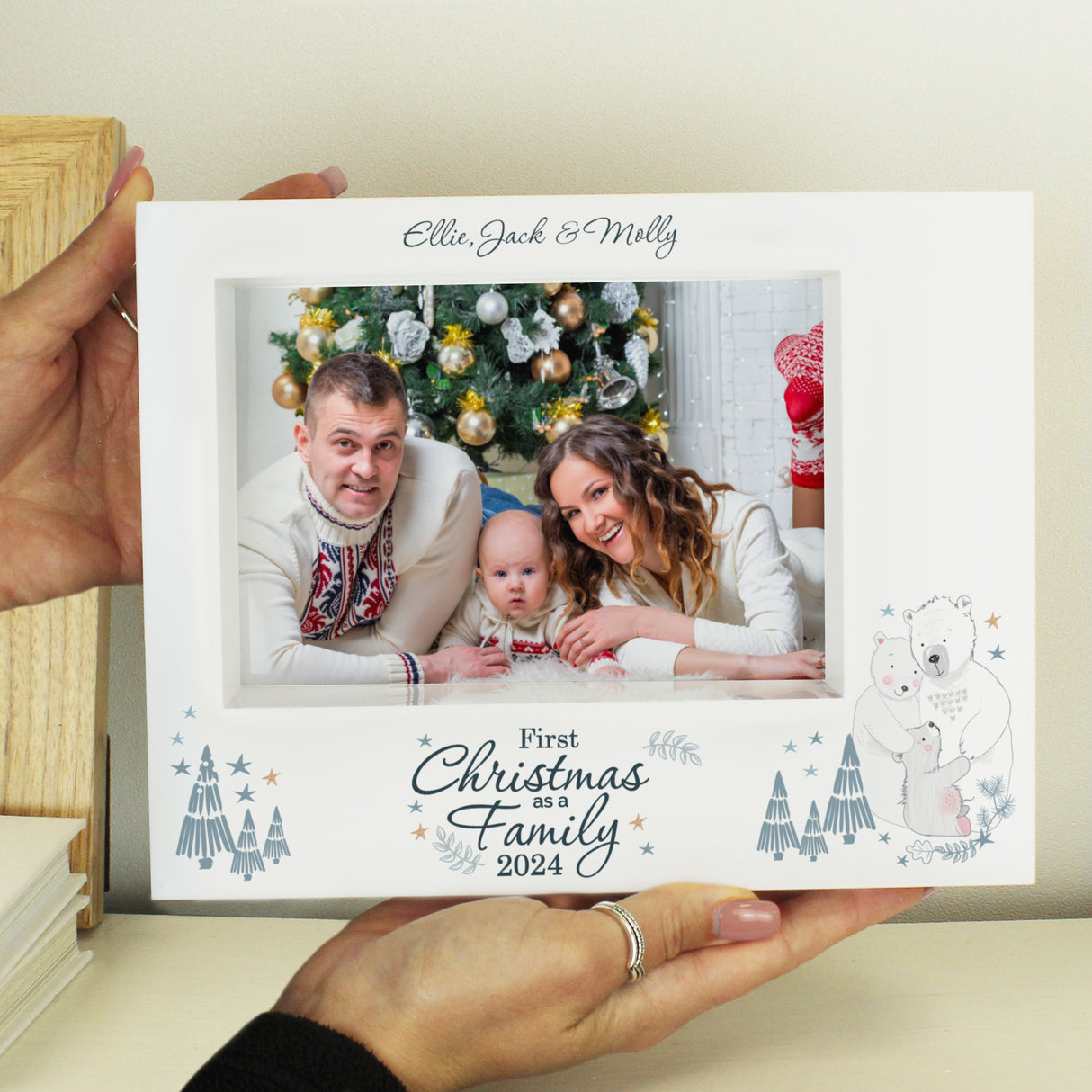 Personalised Polar Bear '1st Christmas As A Family' Photo Frame - Photo Frames at Gift Moments