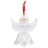 Personalised Memorial Angel Metal Decoration - Christmas Decorations at Gift Moments