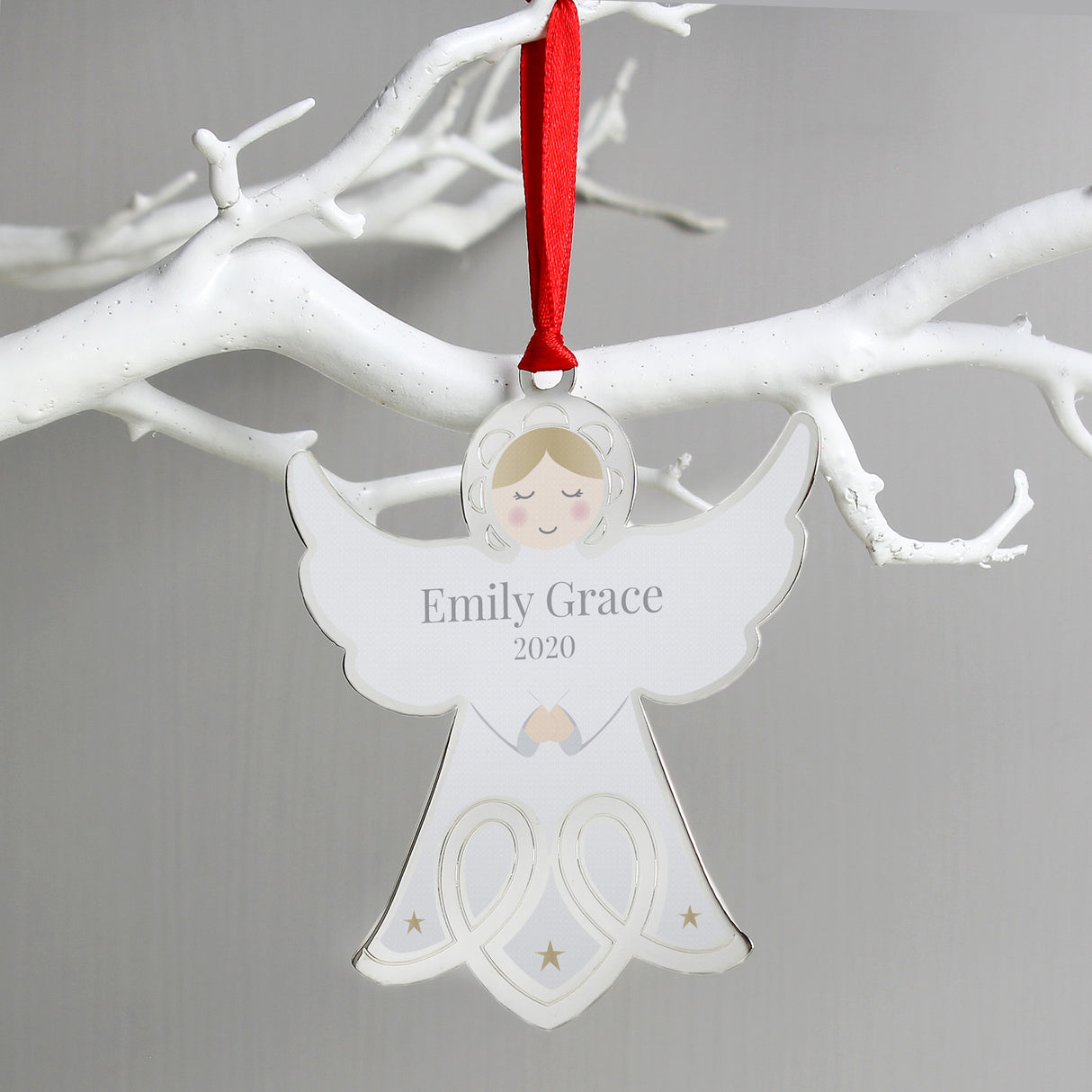 Personalised Memorial Angel Metal Decoration - Christmas Decorations at Gift Moments