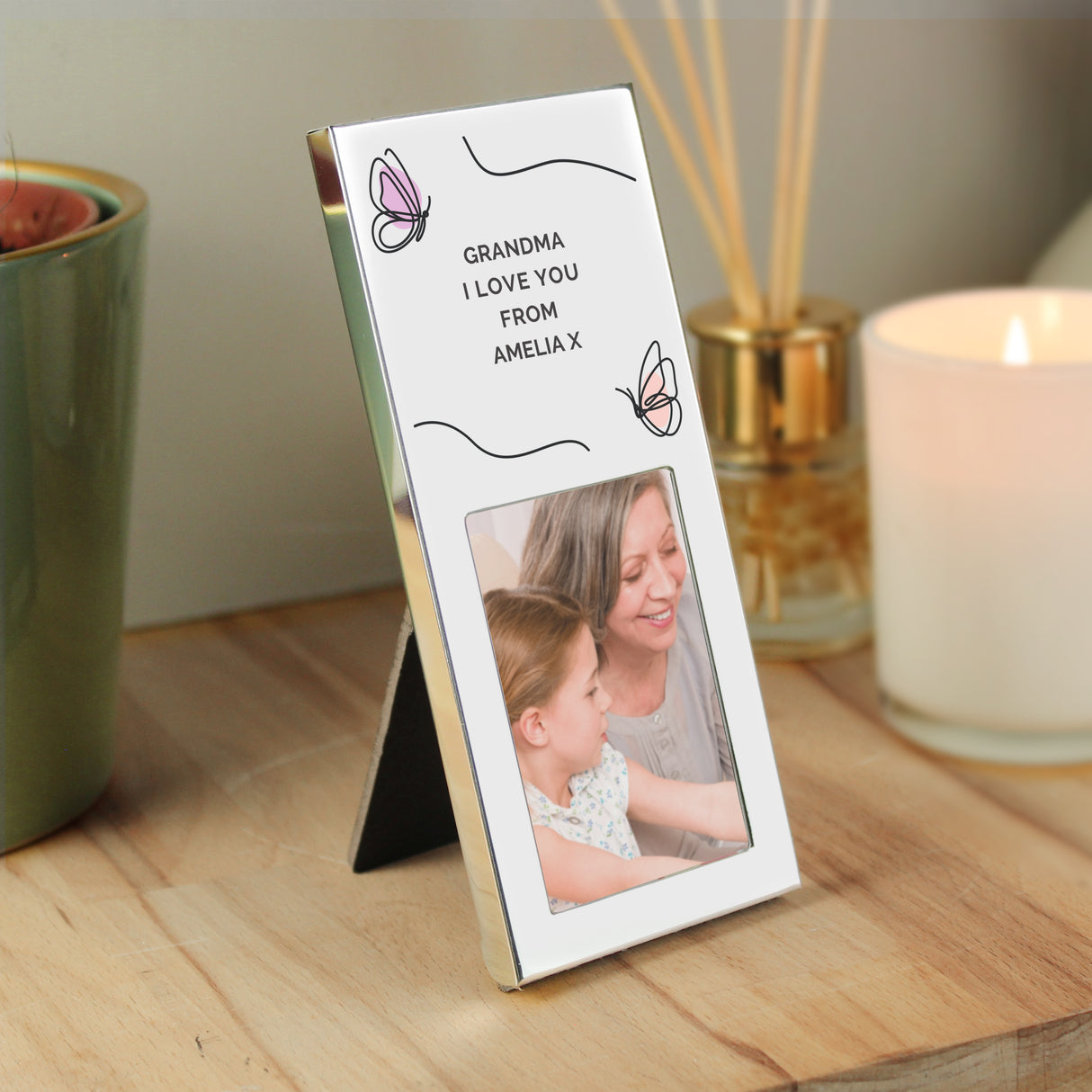 Personalised Silver Butterfly 2x3 Photo Frame: 2 - Photo Frames By Gift Moments