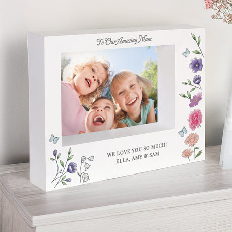 Personalised Wild Flowers Shadow Box Frame: 2 - Photo Frames By Gift Moments