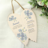 Personalised Forget Me Not Memorial Ceramic Wings - Memorials at Gift Moments