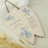 Personalised Forget Me Not Memorial Ceramic Wings - Memorials at Gift Moments