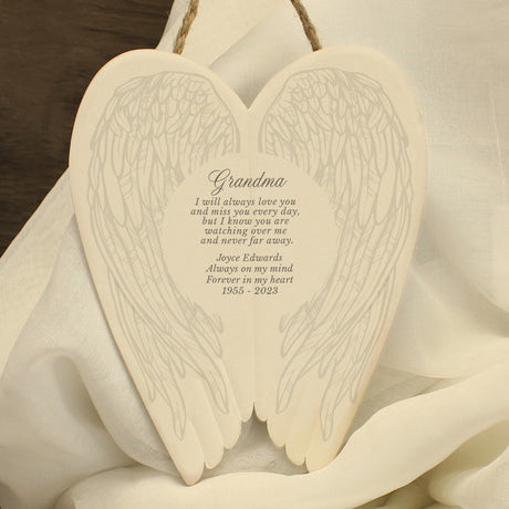 Personalised In Loving Memory Ceramic Wings - Memorials at Gift Moments