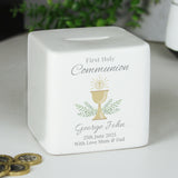 Personalised First Holy Communion Ceramic Square Money Box - Money Boxes at Gift Moments