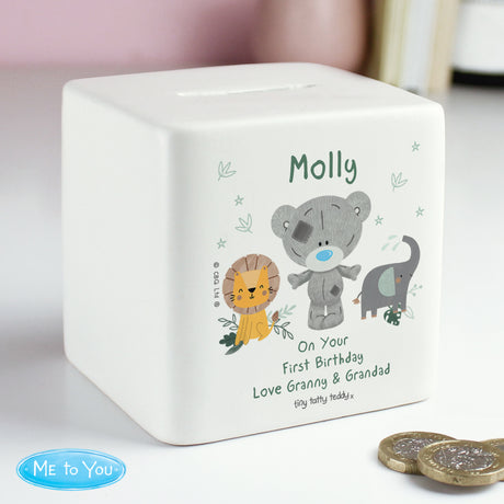 Personalised Tiny Tatty Teddy Jungle Animals Money Box: 4 - Money Boxes