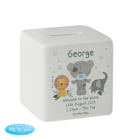 Personalised Tiny Tatty Teddy Jungle Animals Money Box: 5 - Money Boxes