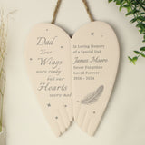 Personalised Memorial Angel Wings Hanging Ornament Default Title - Ornaments at Gift Moments