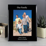 Personalised 5x7 Black Glass Photo Frame: 1 - Photo Frames By Gift Moments