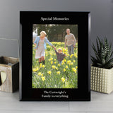 Personalised 5x7 Black Glass Photo Frame: 2 - Photo Frames By Gift Moments