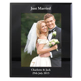 Personalised 5x7 Black Glass Photo Frame: 5 - Photo Frames By Gift Moments