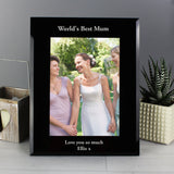 Personalised 5x7 Black Glass Photo Frame: 7 - Photo Frames By Gift Moments