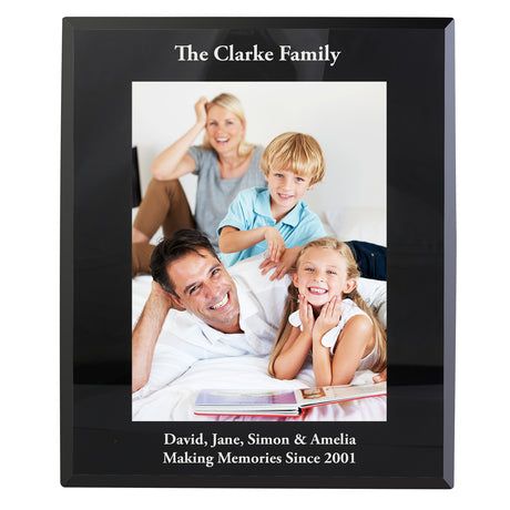 Personalised 5x7 Black Glass Photo Frame: 9 - Photo Frames By Gift Moments