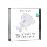 Personalised Tiny Tatty Teddy Christening Crystal Token - Crystal Tokens at Gift Moments