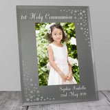 Personalised Any Message 6x4 Diamante Glass Photo Frame - Photo Frames at Gift Moments