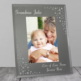 Personalised Any Message 6x4 Diamante Glass Photo Frame - Photo Frames at Gift Moments