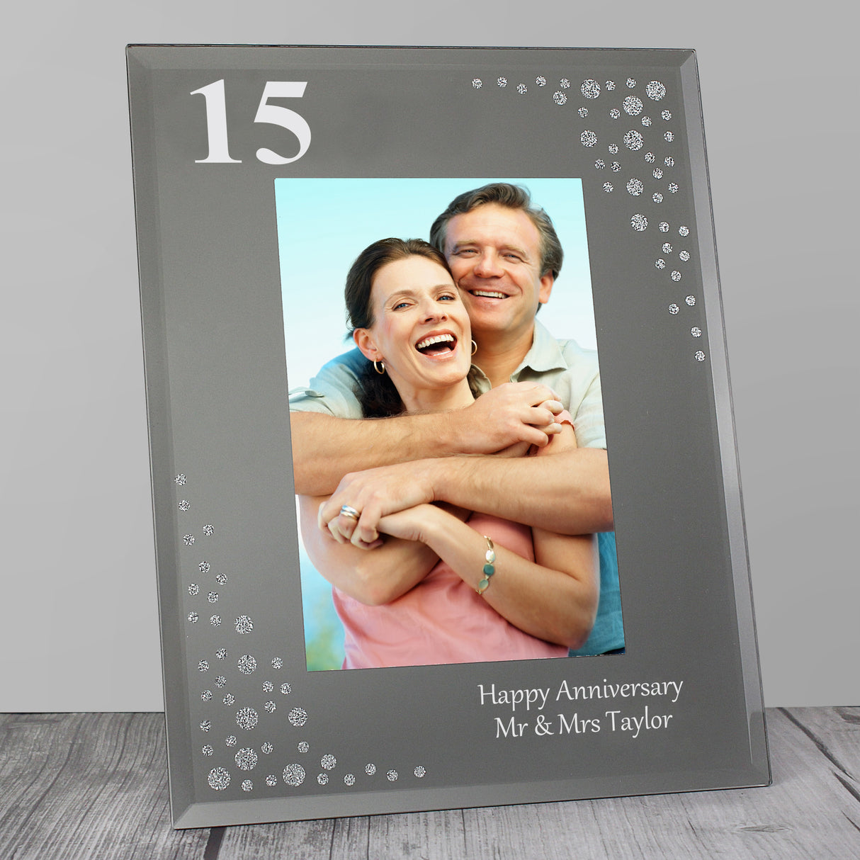 Personalised Diamante Glass Frame for Age 6: 1 - Photo Frames By Gift Moments