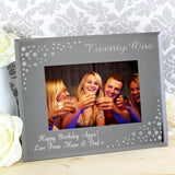 Personalised Diamante Twenty One Photo Frame: 1 - Photo Frames By Gift Moments