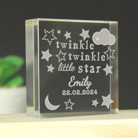 Personalised Twinkle Twinkle Crystal Token - Crystal Tokens at Gift Moments